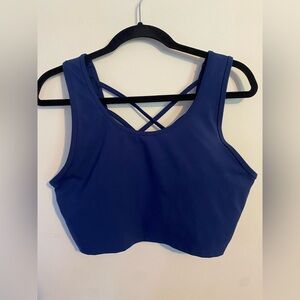 Jessica Simpson size XL sports bra blue padded strappy back